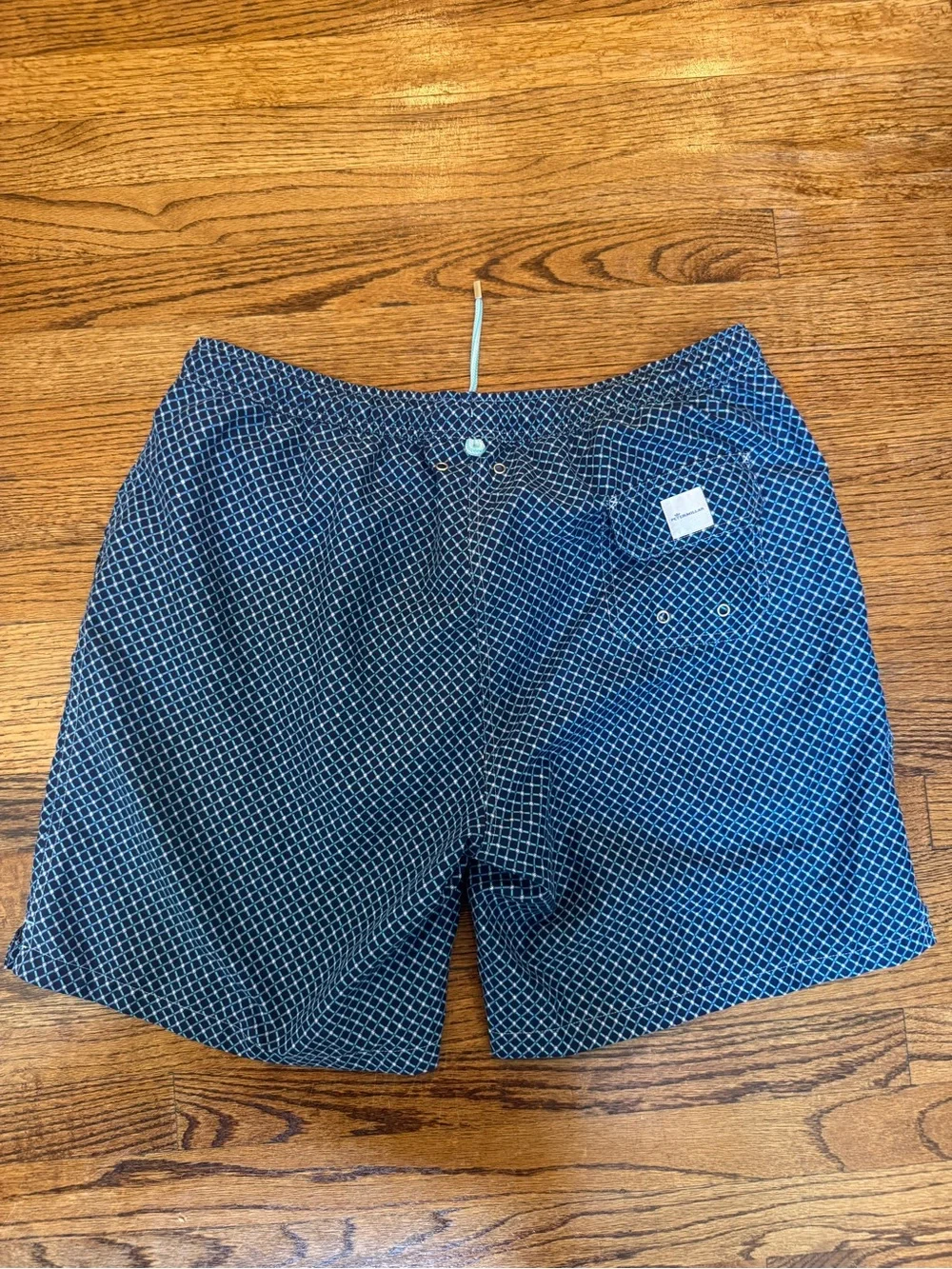 Peter Millar Blue Printed Swim Trunks